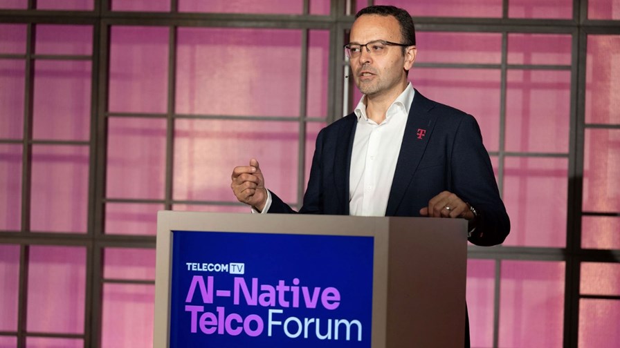 Deutsche Telekom's Ahmed Hafez delivers the opening keynote at the AI-Native Telco Forum 2026 in Düsseldorf.