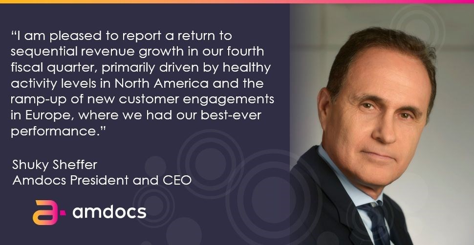 Amdocs bolsters AWS relationship, reports record sales, sells unit