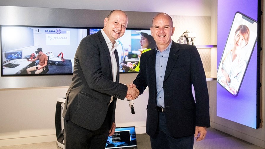 Jean-Claude Geha, Global Head of Telecom, Media & Technology, Atos (left) with Marc Overton, MD at BT's Division X. Jean-Claude Geha, Global Head of Telecom, Media & Technology, Atos (left) with Marc Overton, MD at BT's Division X.