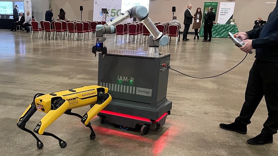 The University of Buckingham showcased its own customised version of the Boston Dynamics robot named Spot.