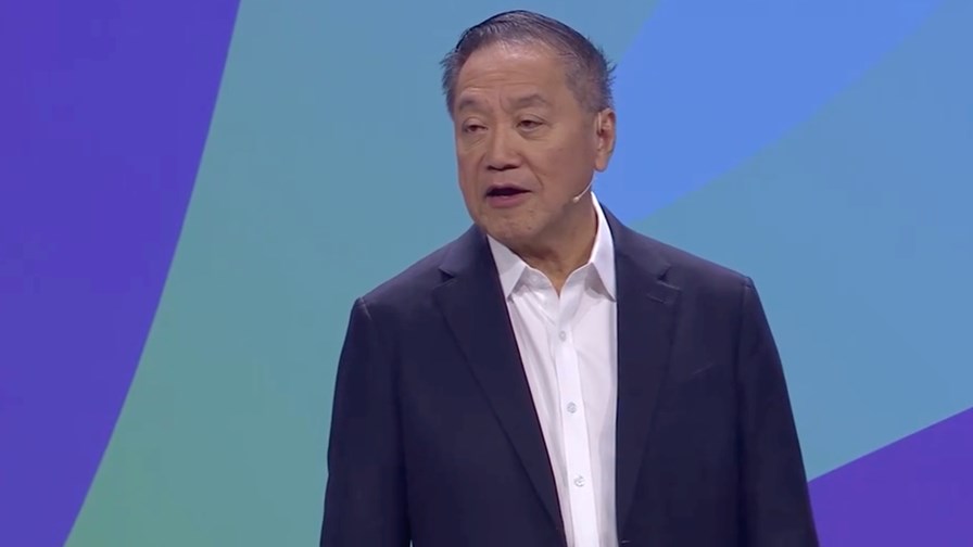 Broadcom CEO Hock Tan at the VMware Explore cloud event in Las Vegas