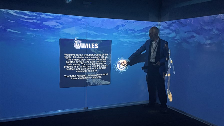 Ian Robertson, technical principal at BT’s Division X, demonstrating an ‘Immersive Spaces’ experience in London, UK. Ian Robertson, technical principal at BT’s Division X, demonstrating an ‘Immersive Spaces’ experience in London, UK.