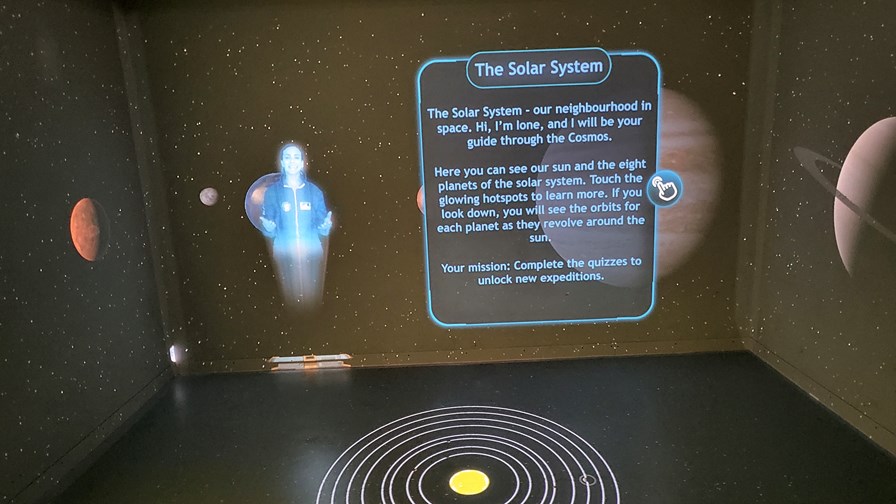 BT’s ‘Immersive Spaces’ showcasing the Solar system. BT’s ‘Immersive Spaces’ showcasing the Solar system.