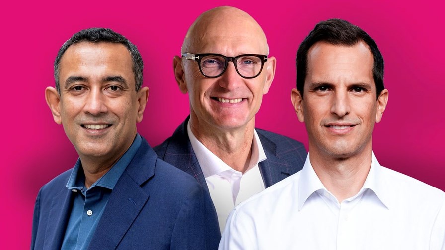DT execs in the news... left to right: Srini Gopalan, Tim Höttges and Rodrigo Diehl. DT execs in the news... left to right: Srini Gopalan, Tim Höttges and Rodrigo Diehl.