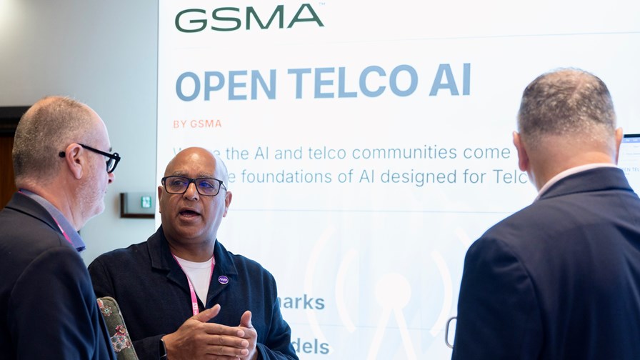 The GSMA's Naresh Chouhan discusses the work of the Open Telco AI initiative on the show floor at the AI-Native Telco Forum 2026.