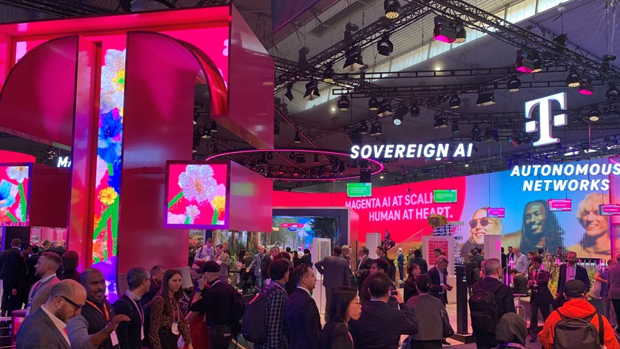 Deutsche Telekom's MWC26 booth has multiple AI angles on display. 
