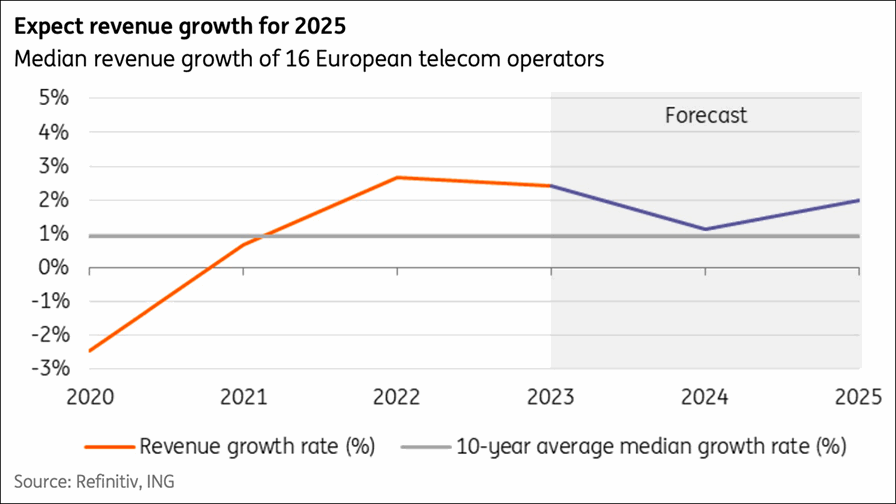 Source: ING's 'Telecom Outlook 2025: A high-frequency' report, January 2025.