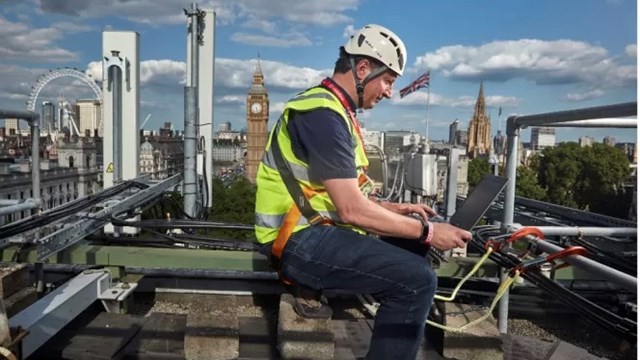A Vodafone UK 5G site in Westminster, London, powered by Ericsson technology. 