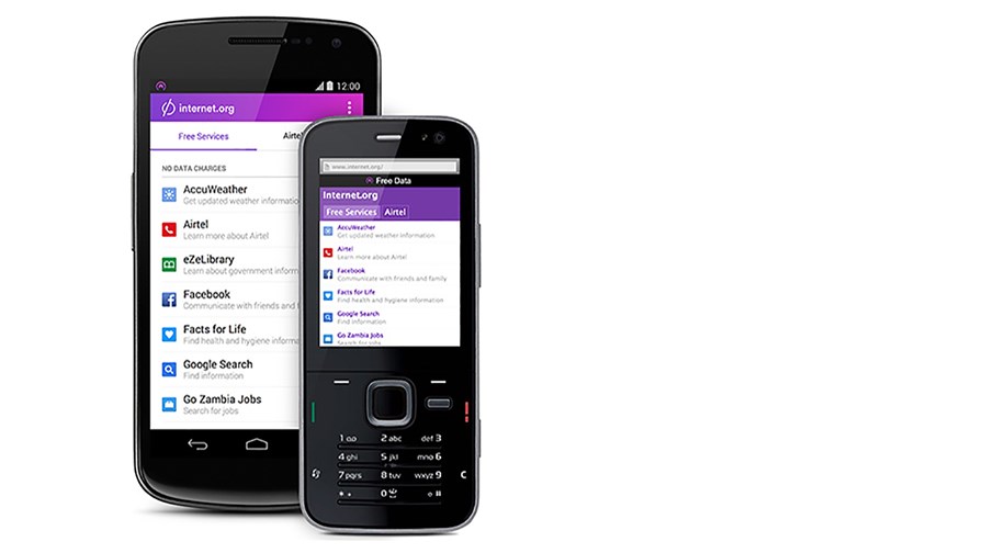 Internet.org app © Facebook Internet.org app © Facebook