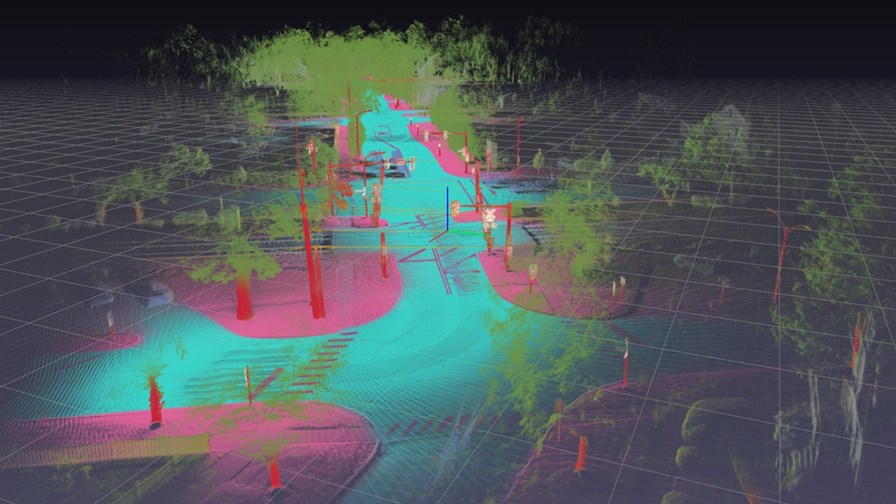 HERE Geodata Model for 5G network planning 3D representation. Source: HERE HERE Geodata Model for 5G network planning 3D representation. Source: HERE