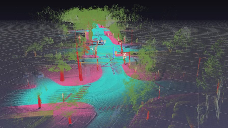 HERE Geodata Model for 5G network planning 3D representation. Source: HERE