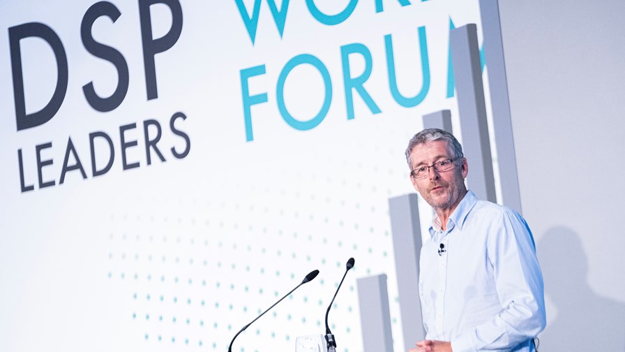 BT’s group chief security and networks officer, Howard Watson, addresses the DSP Leaders World Forum 2023 audience.