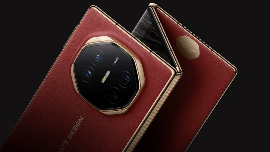 The Huawei Mate XT tri-fold smartphone. The Huawei Mate XT tri-fold smartphone.