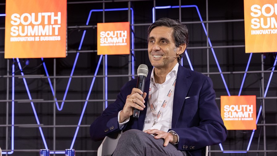 José María Álvarez-Pallete, Chairman and CEO of Telefónica, talking at the South Summit