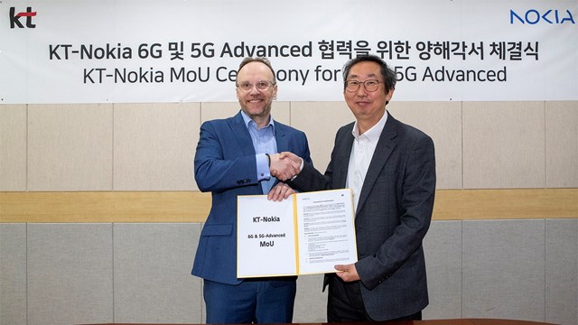 KT and Nokia sign an agreement for global research cooperation on 6G.