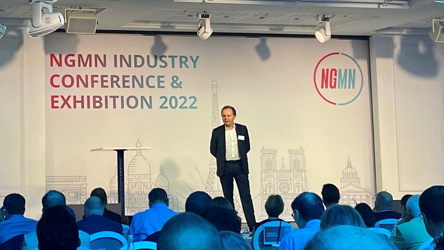 Laurent Leboucher, group CTO and SVP at Orange Innovation Networks, at NGMN Industry Conference & Exhibition 2022 in Paris, France. Laurent Leboucher, group CTO and SVP at Orange Innovation Networks, at NGMN Industry Conference & Exhibition 2022 in Paris, France.