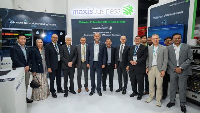 Maxis Business shows off its quantum-safe networking solution at the Cyber Digital Services, Defence and Security Asia (CyberDSA) 2025 event in Kuala Lumpur.