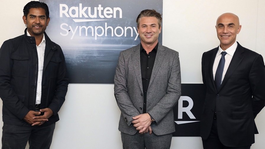 Left to right: Amith Maharaj, MTN Group Executive, Network Planning and Design; Tareq Amin, CEO Rakuten Symphony; Rabih Dabboussi, Chief Revenue Officer, Rakuten Symphony.