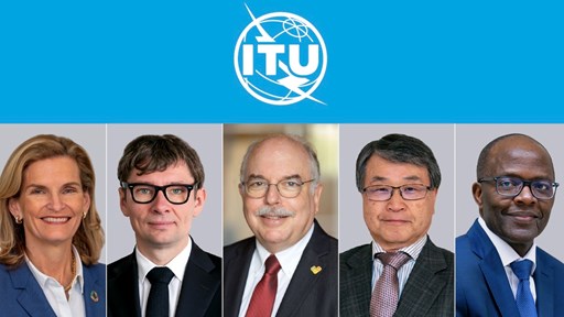 The new ITU management team (from left to right): Doreen Bogdan-Martin; Tomas Lamanauskas; Mario Maniewicz; Seizo Onoe; and Cosmas Zavazava.