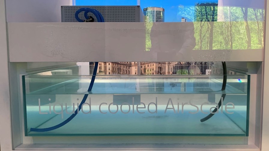 The liquid cooling system as displayed at MWC22 The liquid cooling system as displayed at MWC22