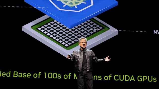 Nvidia CEO Jensen Huang delivers his opening keynote speech at Computex 2024 in Taiwan.