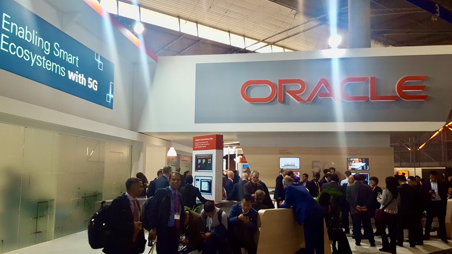 Oracle's booth at MWC 2019 Oracle's booth at MWC 2019