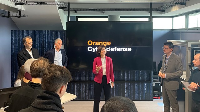 Orange CEO Christel Heydemann at Orange Cyberdefense office in Lyon, France.