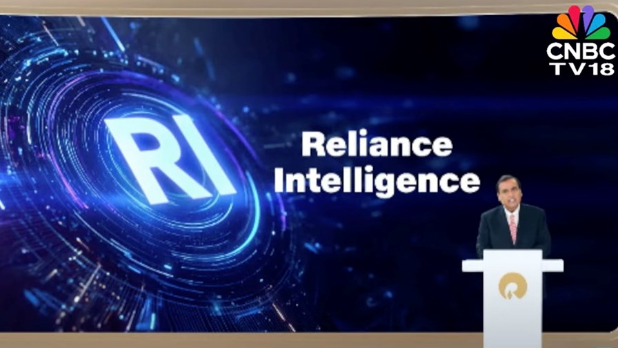 Reliance Industries Ltd. chairman and managing director Mukesh Ambani tells the company's 2025 annual general meeting about Reliance Intelligence.