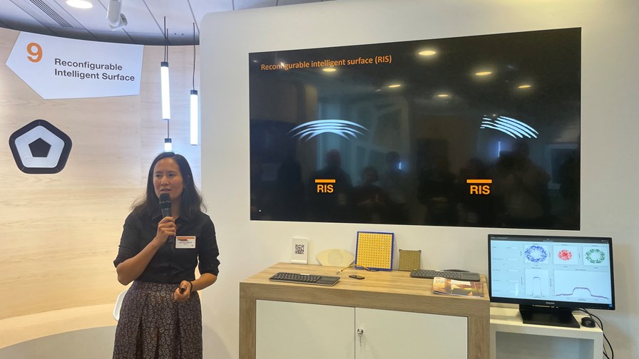 Reconfigurable Intelligent Surface (RIS) - a prototype showcased by Orange which redirects existing waves in a target zone, without emitting additional waves or consuming energy through radiation. Reconfigurable Intelligent Surface (RIS) - a prototype showcased by Orange which redirects existing waves in a target zone, without emitting additional waves or consuming energy through radiation.