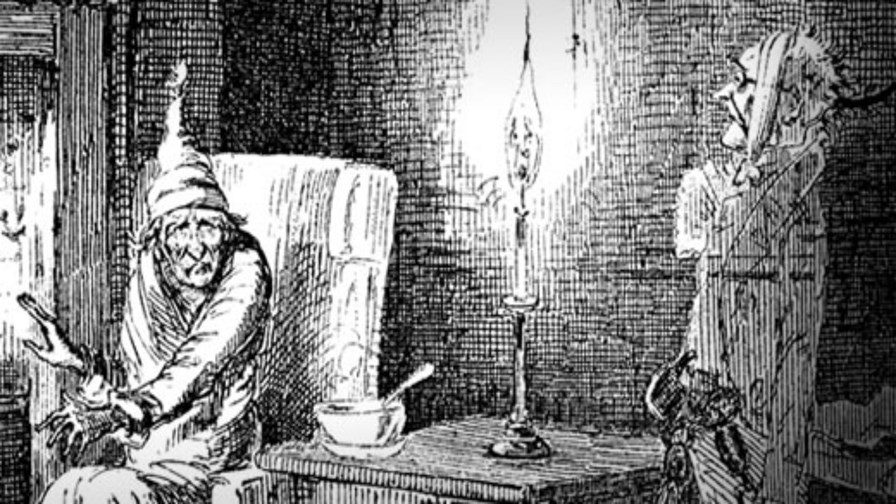 Scrooge quietly soils himself. Scrooge quietly soils himself.