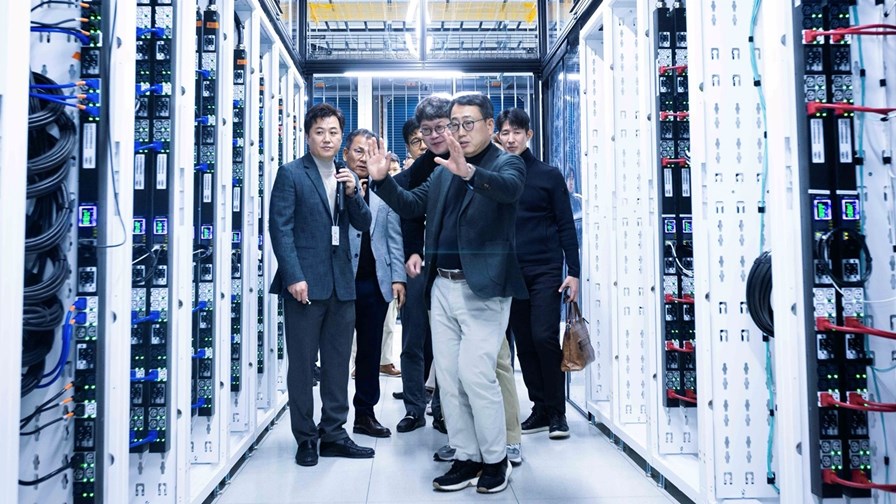 SK Telecom's CEO, Ryu Young-sang, puts the company's GPU-as-a-service in the frame at the telco's Gasan datacentre.