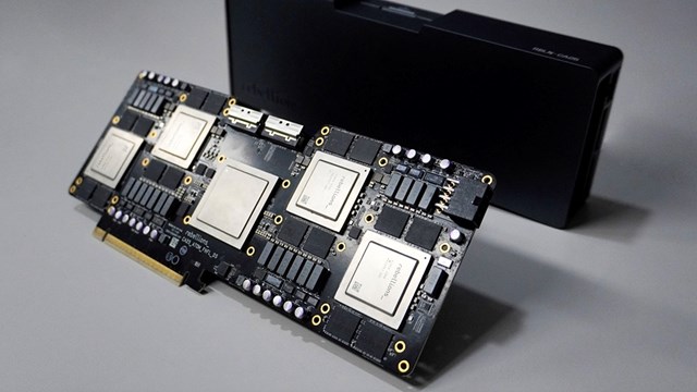 The Rebellions Atom-Max AI accelerator card.