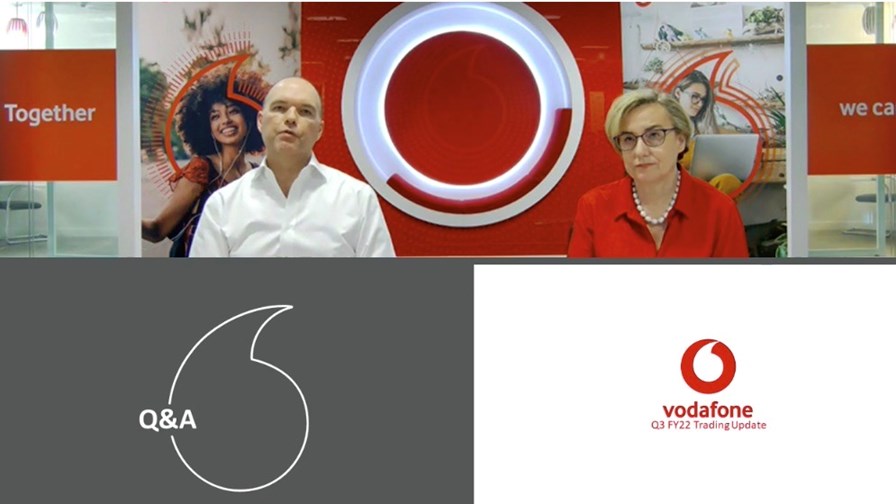 Vodafone Group CEO Nick Read and Group Chief Financial Officer Margherita Della Valle tackle questions during the operator's Q3 trading update webcast