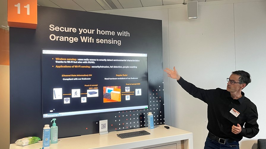 Wi-Fi sensing solution presented by Orange, capable of detecting motions in an indoor environment. Wi-Fi sensing solution presented by Orange, capable of detecting motions in an indoor environment.